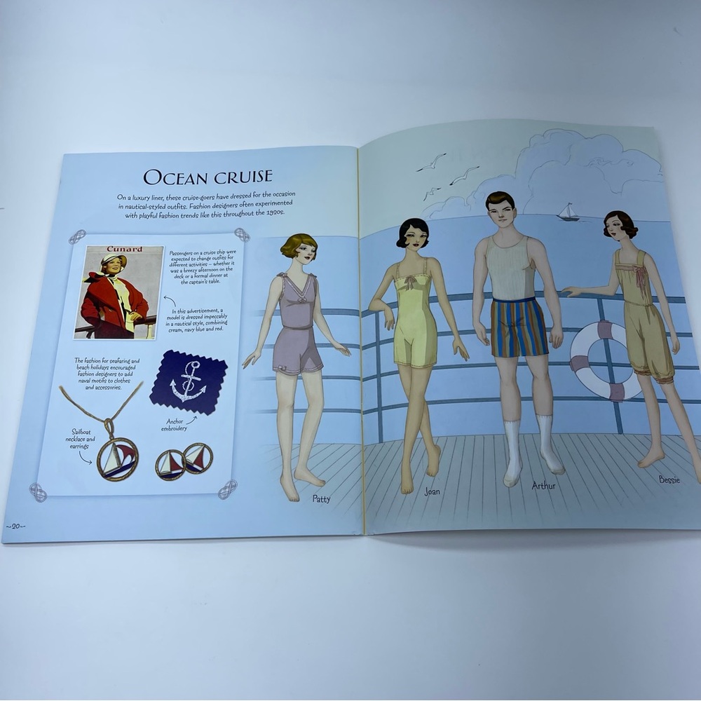 Vintage Paper Dolls Usborne Historical Sticker Paper Dolls 1920's Fashion New - Picture 5 of 16